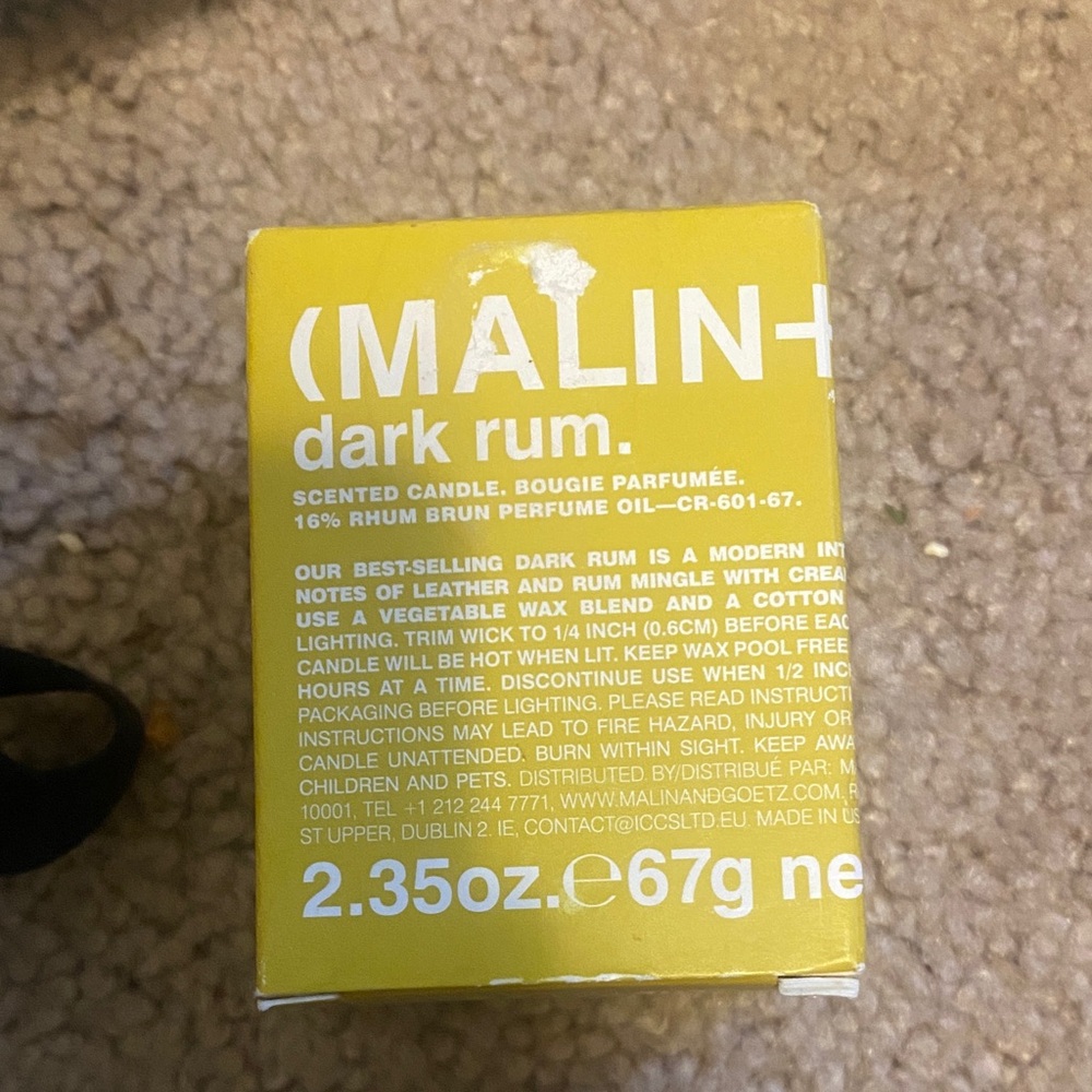 Malin+Goetz Dark Rum Scented Candle